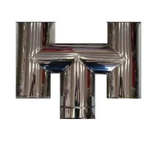 Čelični trosmerni cevni spoj u obliku slova H.