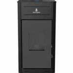 Crna peć na pelet sa ekranom Mareli Systems