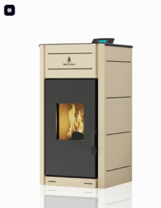 Kamin na pelet Mareli UNO u krem boji, za ekološko i ekonomično grejanje doma