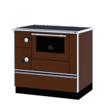 Multifunkcionalni štednjak na čvrsto gorivo Alfa 90 HET sa rernom i grejnom pločom, dizajniran za etažno grejanje i pripremu hrane