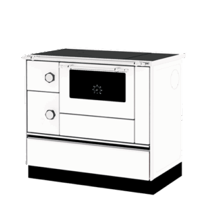 Multifunkcionalni štednjak na čvrsto gorivo Alfa 90 HET sa rernom i grejnom pločom, dizajniran za etažno grejanje i pripremu hrane